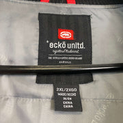 Vintage Grey Black y2k Ecko Bomber Jacket 2XL