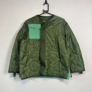 Vintage Green Khaki Liner Army Bomber Jacket M65 Large