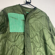 Vintage Green Khaki Liner Army Bomber Jacket M65 Large