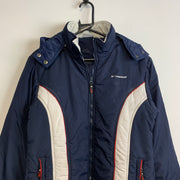 Navy and White Reebok Jacket Women's Large