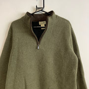 Green L.L.Bean Wool Knit Sweater Women's XL