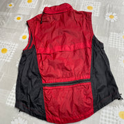 Black and Red Alex Windbreaker Vest Men's Small