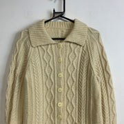 Cream Chunky Knit Sweater Women's Medium