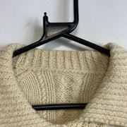 Cream Chunky Knit Sweater Women's Medium