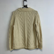 Cream Chunky Knit Sweater Women's Medium