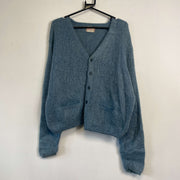 Vintage Blue McGregor Knit Jumper Sweater Cardigan Womens Large