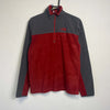 Red Grey North Face Half Zip Fleece Men's Small