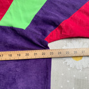 Vintage Multicolour Quarter zip up Pullover Men's Large