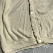 Vintage Pastel Yellow Izod Cardigan Sweater Men's LArge