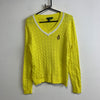 Yellow Ralph Lauren Cable Knit Sweater Women's Small