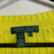 Yellow Ralph Lauren Cable Knit Sweater Women's Small