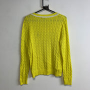 Yellow Ralph Lauren Cable Knit Sweater Women's Small