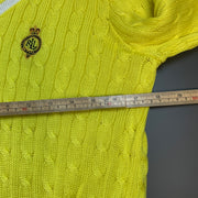 Yellow Ralph Lauren Cable Knit Sweater Women's Small