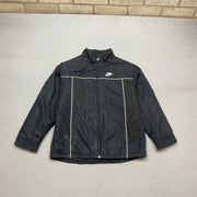 00s Black Nike Quilted Jacket Youth's Small