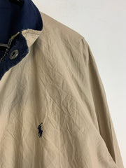 Beige and Navy Polo Ralph Lauren Reversible Jacket Men's XL