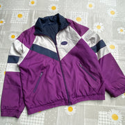 Vintage Purple and White Windbreaker Jacket Men's M/L