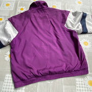 Vintage Purple and White Windbreaker Jacket Men's M/L