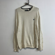 Cream White Chaps Knitwear Sweater Men's Large