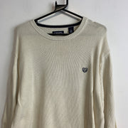 Cream White Chaps Knitwear Sweater Men's Large