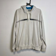 White 00s Nike Middle Swoosh Hoodie Large