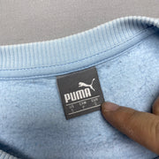 Baby Blue Puma Sweatshirt Men's Small