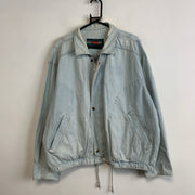 Vintage Light Blue Denim Bomber Jacket Men's Large