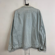 Vintage Light Blue Denim Bomber Jacket Men's Large