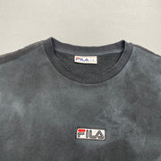 Black and Grey Fila Sweatshirt Women's XXL