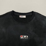 Black and Grey Fila Sweatshirt Women's XXL