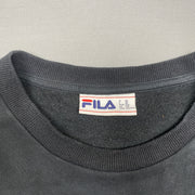 Black and Grey Fila Sweatshirt Women's XXL