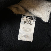 Black and Grey Fila Sweatshirt Women's XXL