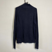 Navy Puma y2k Full Zip Knit Sweater Jumper Large