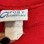 Red Port & Company Vintage College Sweatshirt Medium