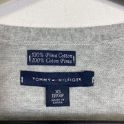 Grey Argyle Tommy Hilfiger Knit Sweater Jumper Womens XS