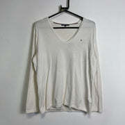 White Tommy Hilfiger Knit Jumper Womens XL