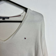 White Tommy Hilfiger Knit Jumper Womens XL