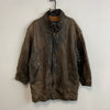 Vintage 90s Brown Burberrys Leather Long Coat Men's Large