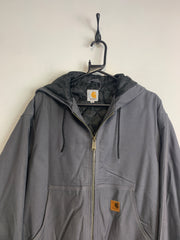 Reworked Grey Carhartt Jacket Men's Large