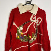 Vintage 90s Christmas Sweater Knit Jumper Mohair