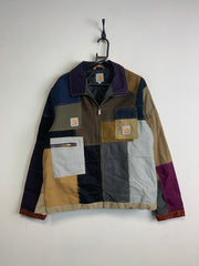 Reworked Carhartt Multi-colour Splicing Jacket Men's Large