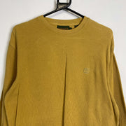 Yellow Timberland Knit Sweater Jumper Small