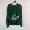 Vintage Green Christmas Sweatshirt Large