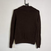 Brown Lauren Ralph Lauren Knit Sweater Jumper Womens Small