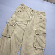 Washed Beige Cargo Workwear Trousers W34