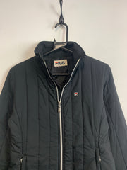 Black FILA Quilted Jacket Men's Small