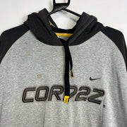 Grey Nike 2000s Cortez Hoodie Pullover 2XL