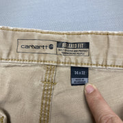 Beige Carhartt Workwear Jeans W34