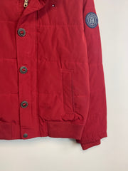 Red Tommy Hilfiger Puffer Jacket Men's Small