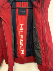 Red Tommy Hilfiger Puffer Jacket Men's Small