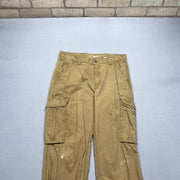 Brown Carhartt Cargo Workwear Trousers W33